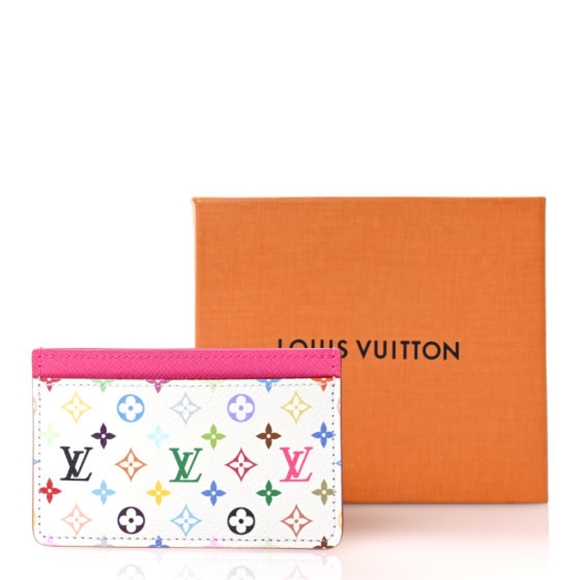 Louis Vuitton x Murakami Multicolor Card Holder – Kawaii Pink, Rare & Retired - Picture 1 of 10